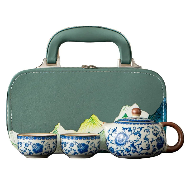 Elegant Portable Travel Tea Set - Anti-Scalding & Customizable