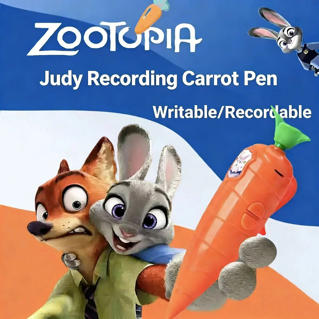 Creative Carrot Voice Recorder Ballpoint Pen for Kids - Fun 2-in-1 Gift