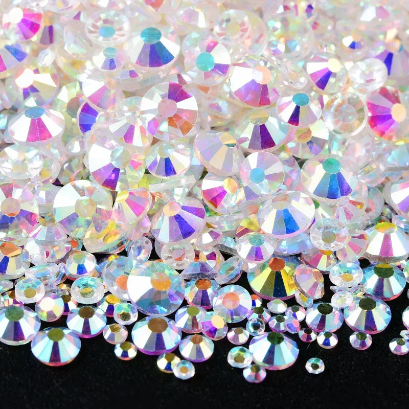 OLeeya Bulk Non-Hotfix Rhinestones for DIY Nail Art & Garments