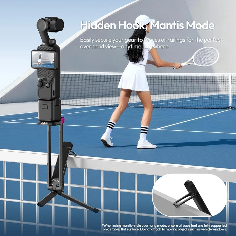 Ulanzi MA66 Magnetic Tripod: Foldable Selfie Stick for DJI Pocket 3