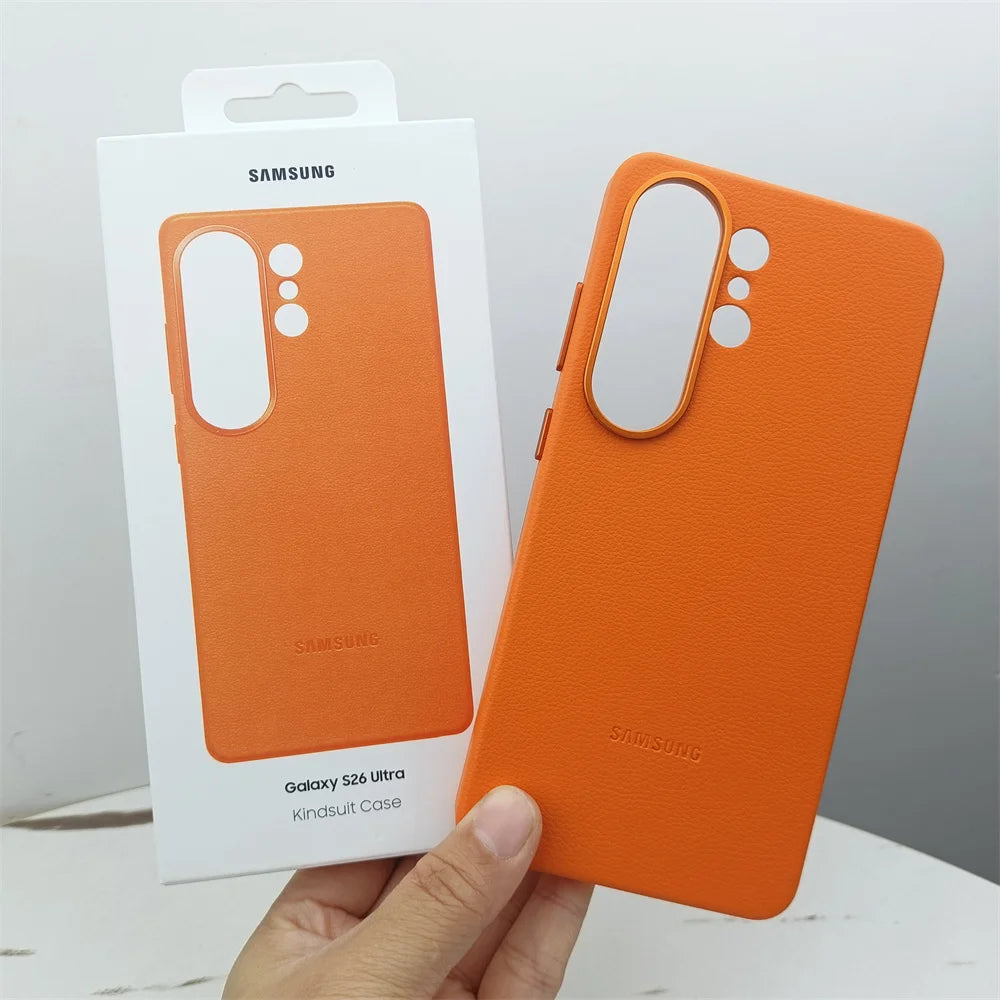 Luxury Genuine Leather Case for Samsung Galaxy S26 Ultra & S26+ 5G