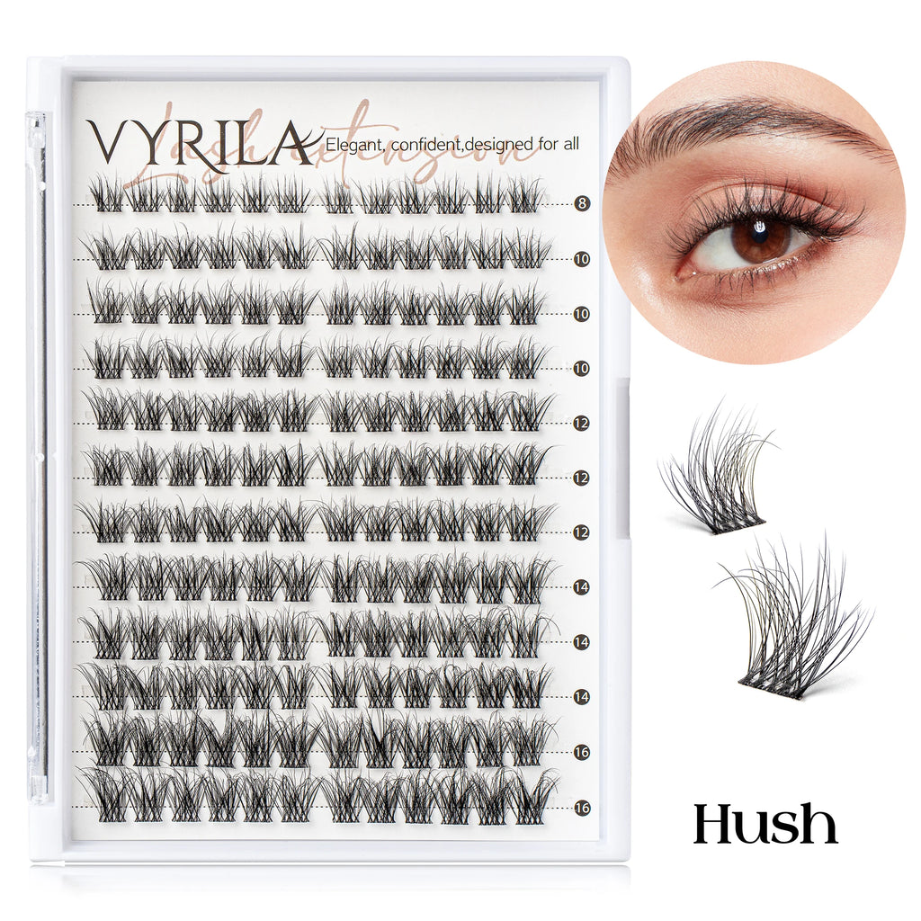 VYRILA C Curl 3D Wispy DIY Eyelash Extensions - Reusable & Natural Look