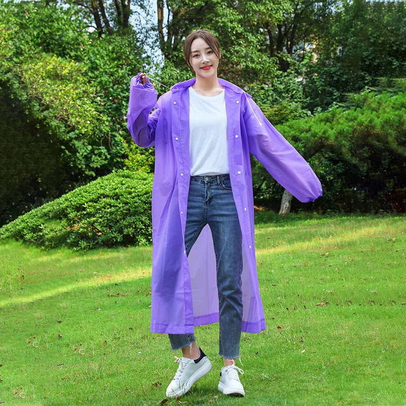 EVA Rain Suit Poncho - Waterproof & Windproof Travel Raincoat