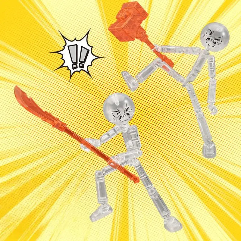 Movable 3D Printing Mannequin - Customizable Stickman Action Figure