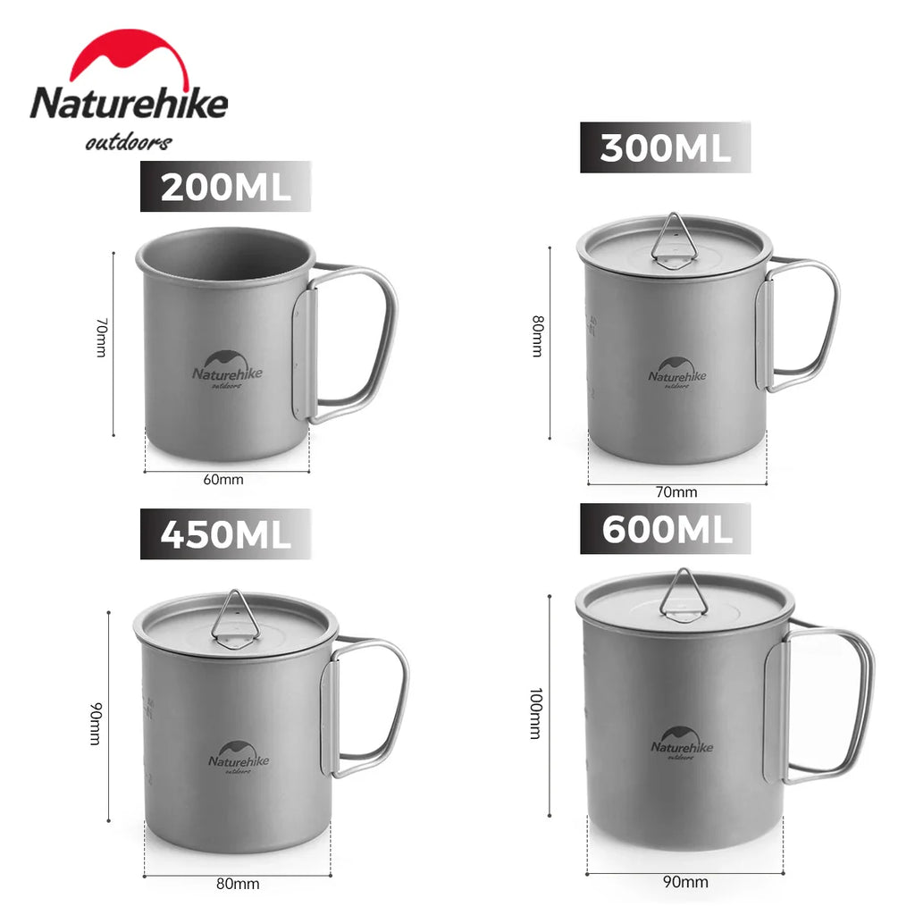 Naturehike Titanium Camping Cup - Ultralight Portable Tea Mug