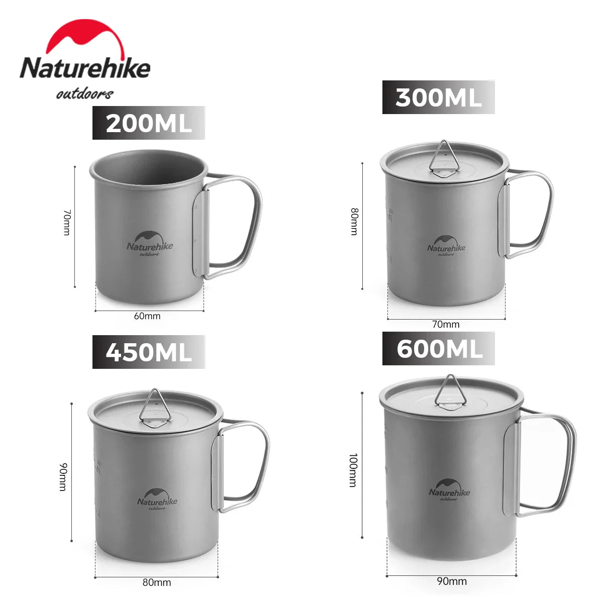 Naturehike Titanium Camping Cup - Ultralight Portable Tea Mug