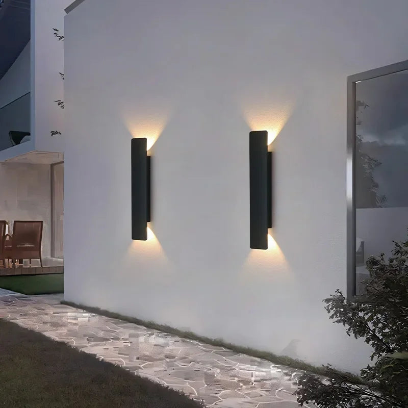 18W Outdoor Waterproof LED Wall Lamp - Modern Aluminum Design