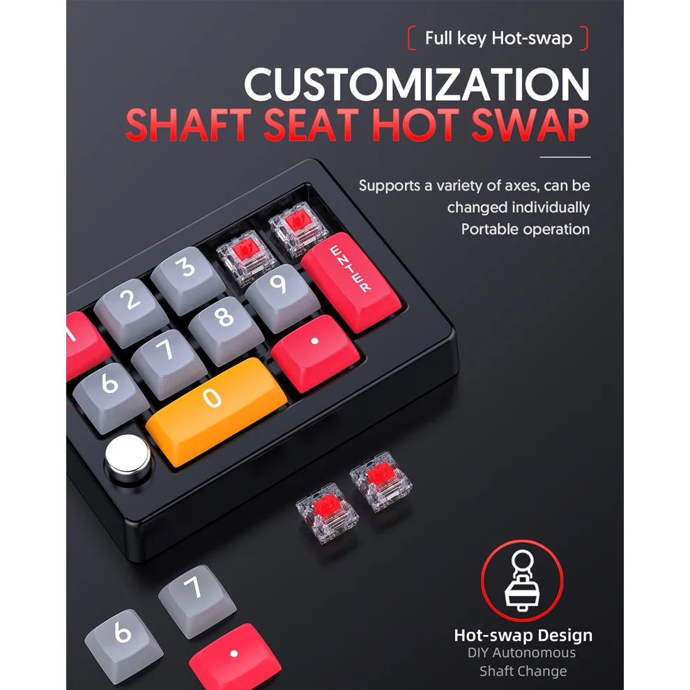 JOMAA RGB LED Mechanical USB Gaming Keypad - Programmable Control