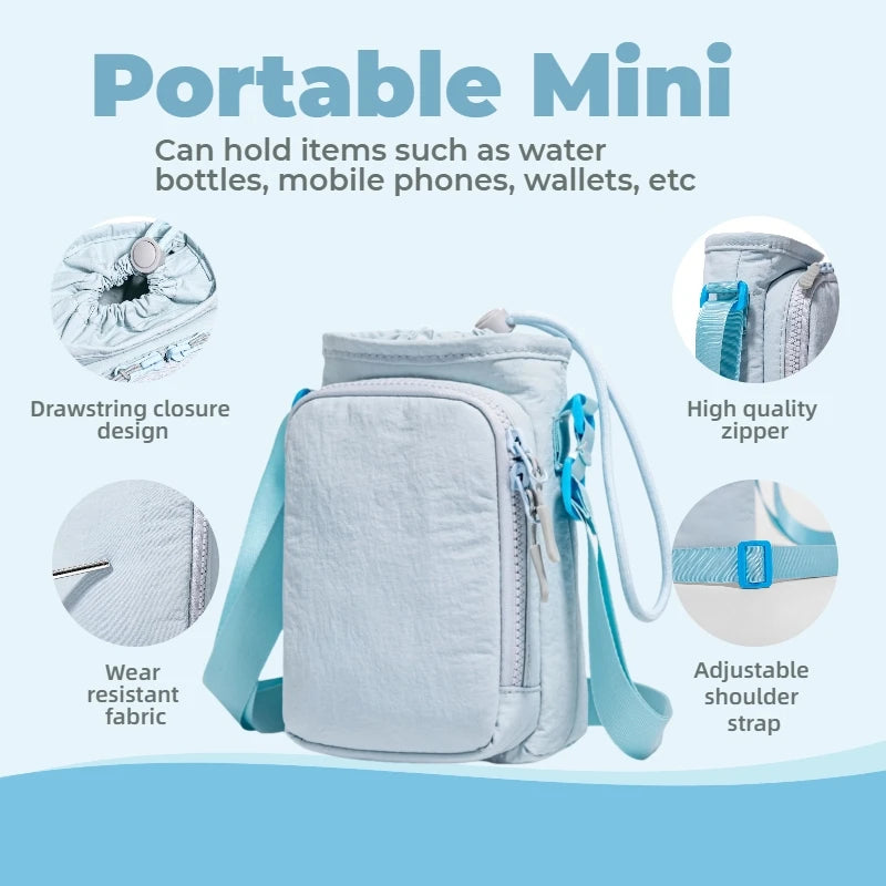 Adjustable Water Bottle Carrier Bag with Phone Pocket - Outdoor Ready