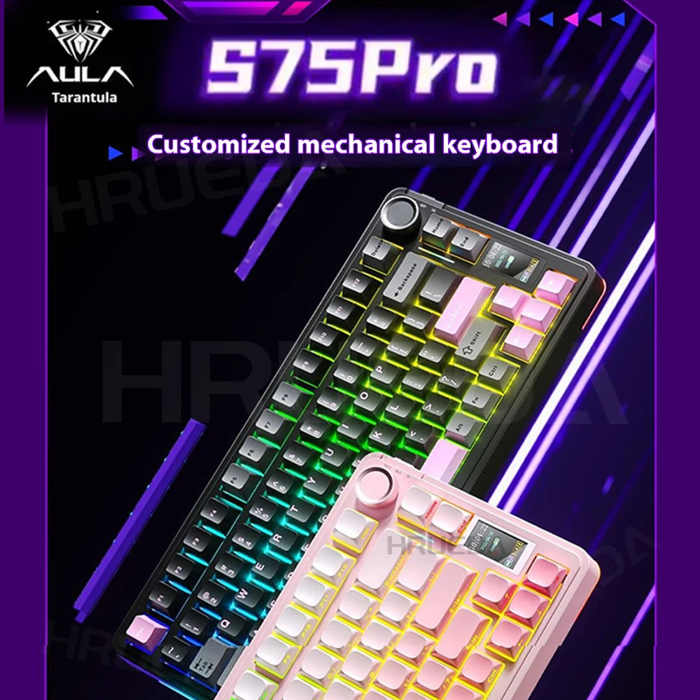 AULA S75 Pro RGB Wireless Mechanical Gaming Keyboard, 75% Layout
