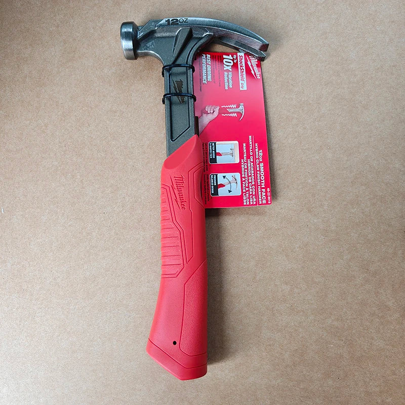 Milwaukee 12oz Smooth Face Hybrid Claw Finish Hammer - Versatile & Durable