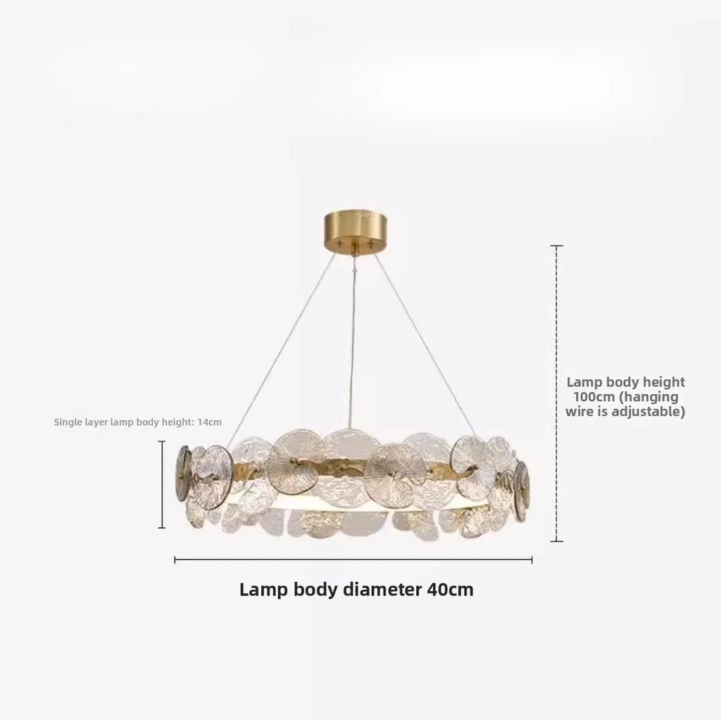 Luxury Crystal Pendant Chandelier - Modern Ring Lamp for Any Room