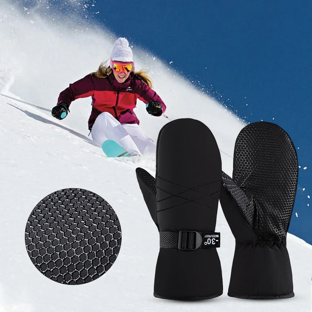 Waterproof Winter Ski Mittens - Thermal Gloves for Men & Women
