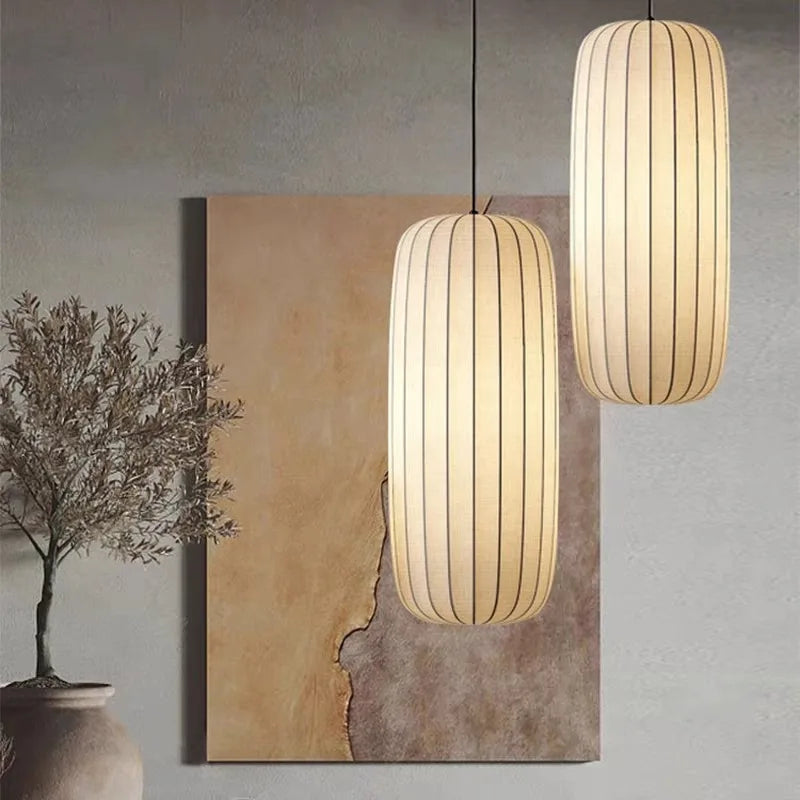 Modern Japanese Wabi Sabi Chandelier - Elegant LED Pendant Light
