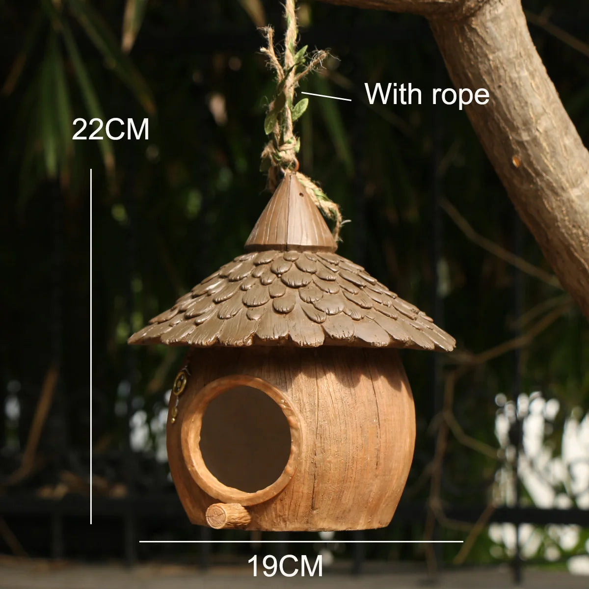 Cozy Whimsical Bird Nest Hanging Ornament for Garden Decor