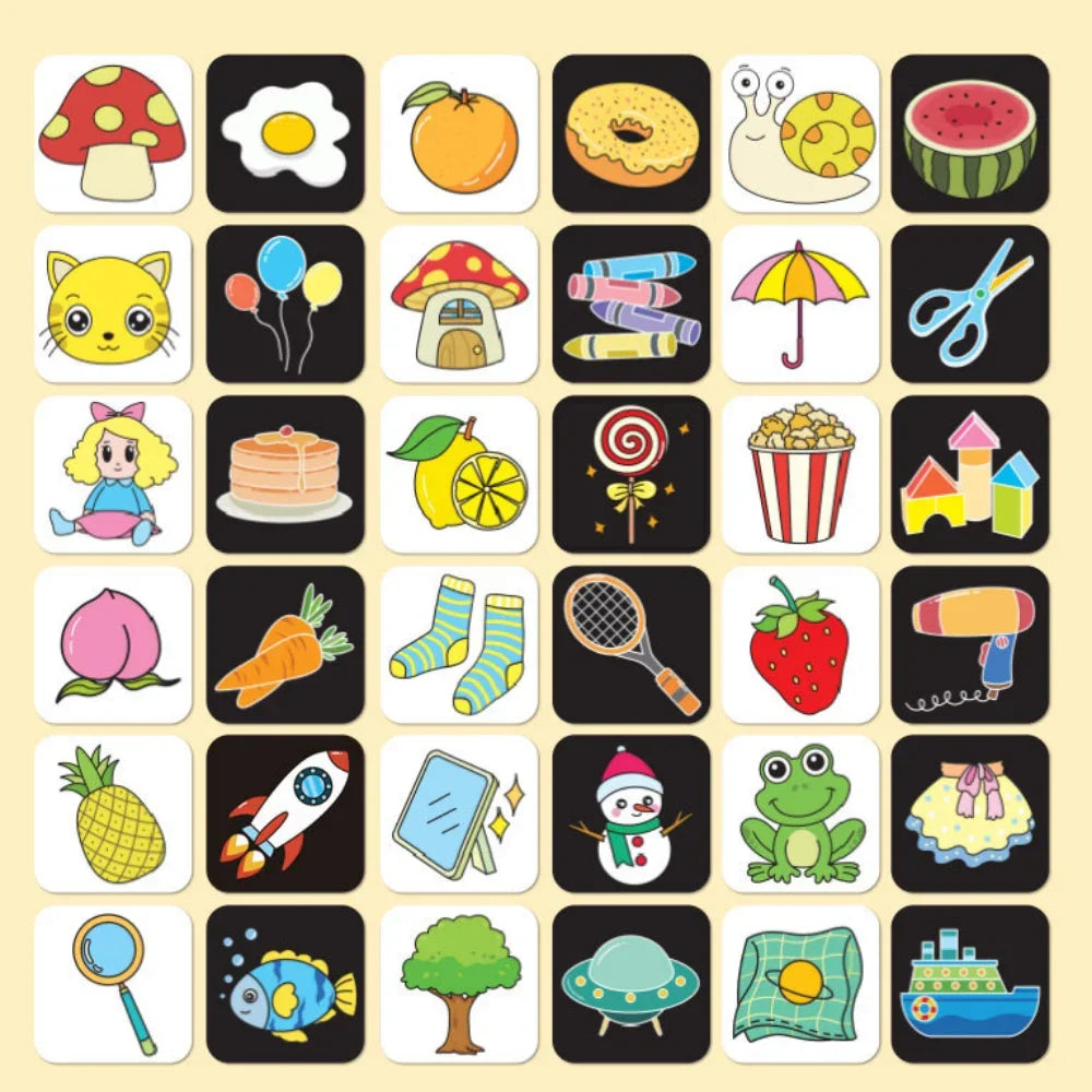 Montessori Visual Stimulation Cards for Baby – High Contrast Learning Toy