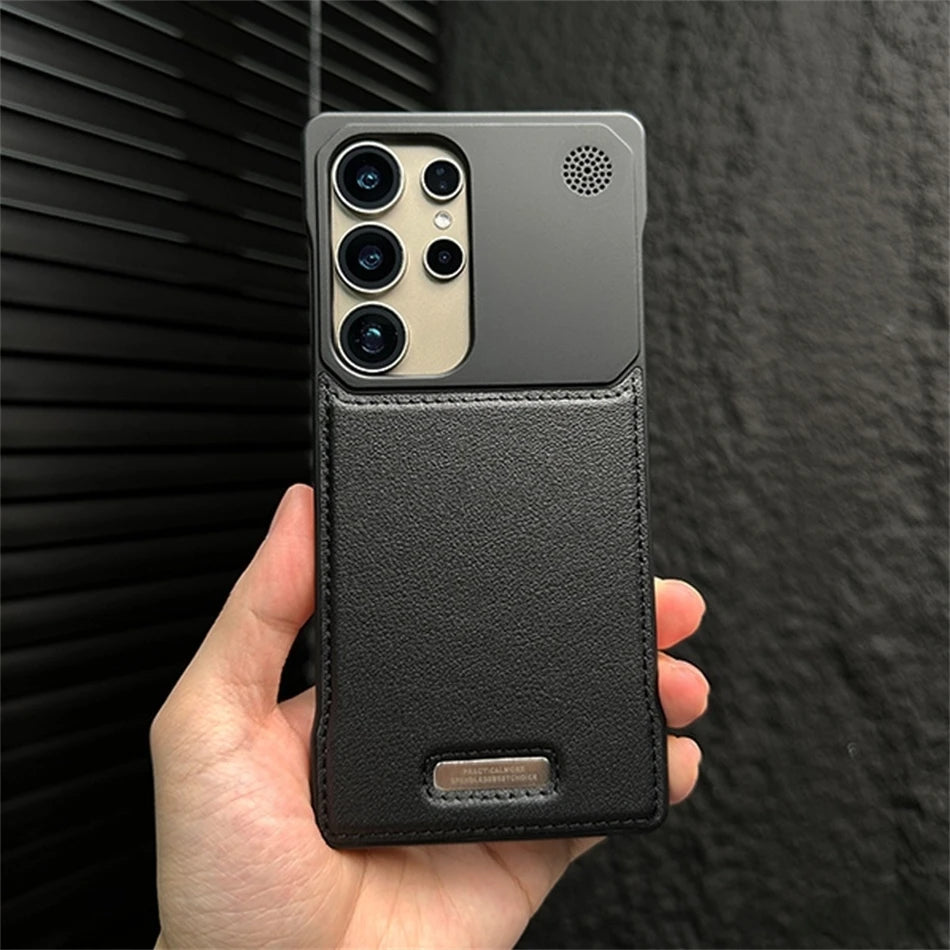 Luxury Magnetic Leather Case for Samsung Galaxy S22-S25 Ultra