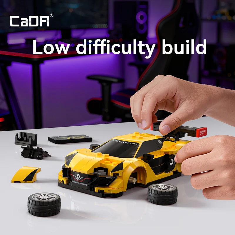 CaDA 1:24 Super Sports Car Building Blocks Toy - Retro Design