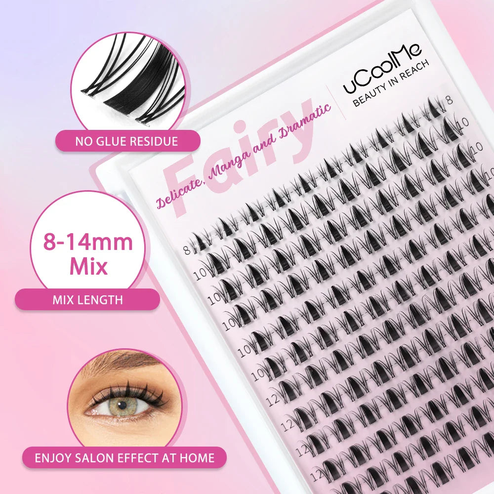uCoolMe Fairy Lashes Cluster Set - DIY, Waterproof & Long Lasting