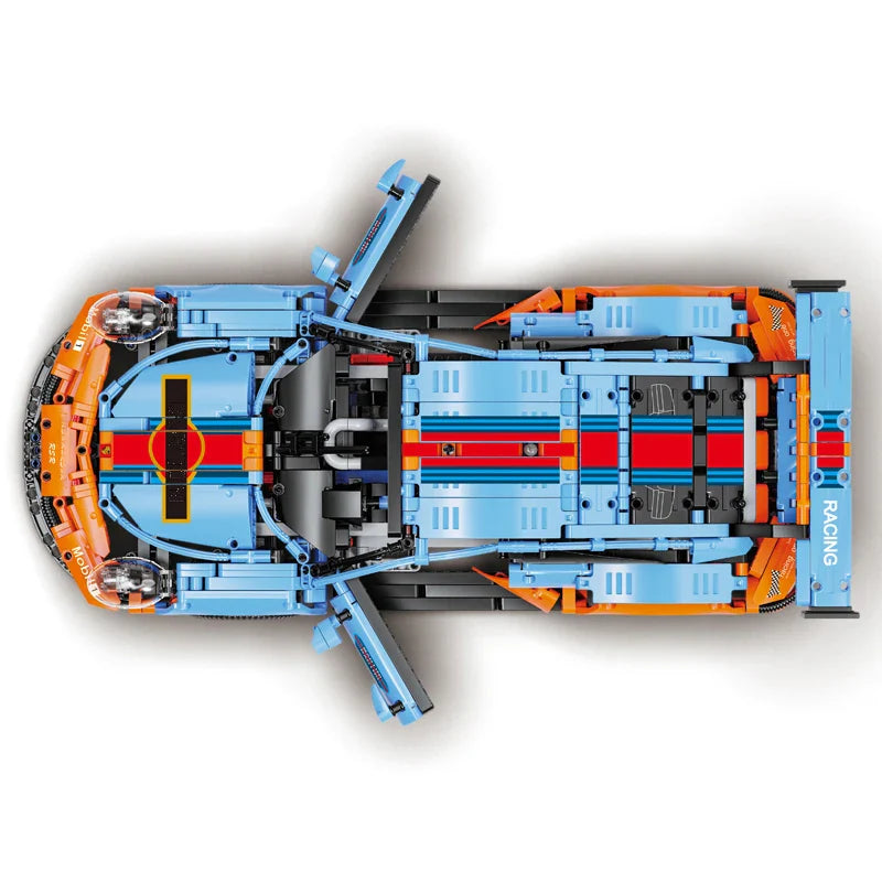 DIY Classic Racing Car Model Set - Creative Building Bricks for All Ages