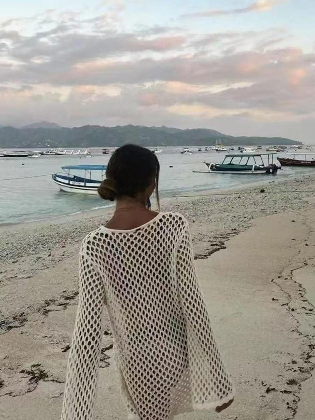 Chic Beach Hollow Out Knit Cover-Up Dress - Perfect Summer Style