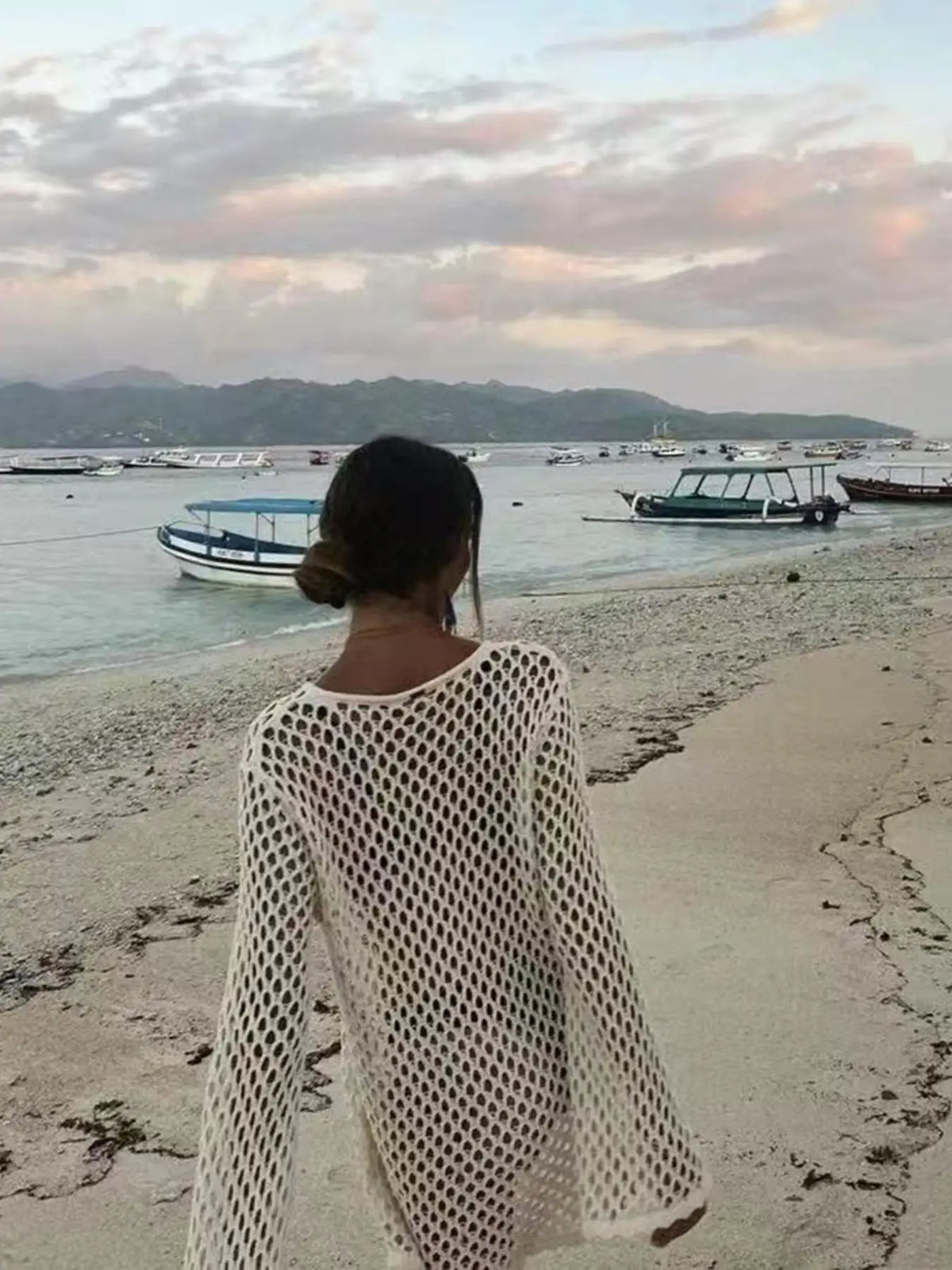 Chic Beach Hollow Out Knit Cover-Up Dress - Perfect Summer Style