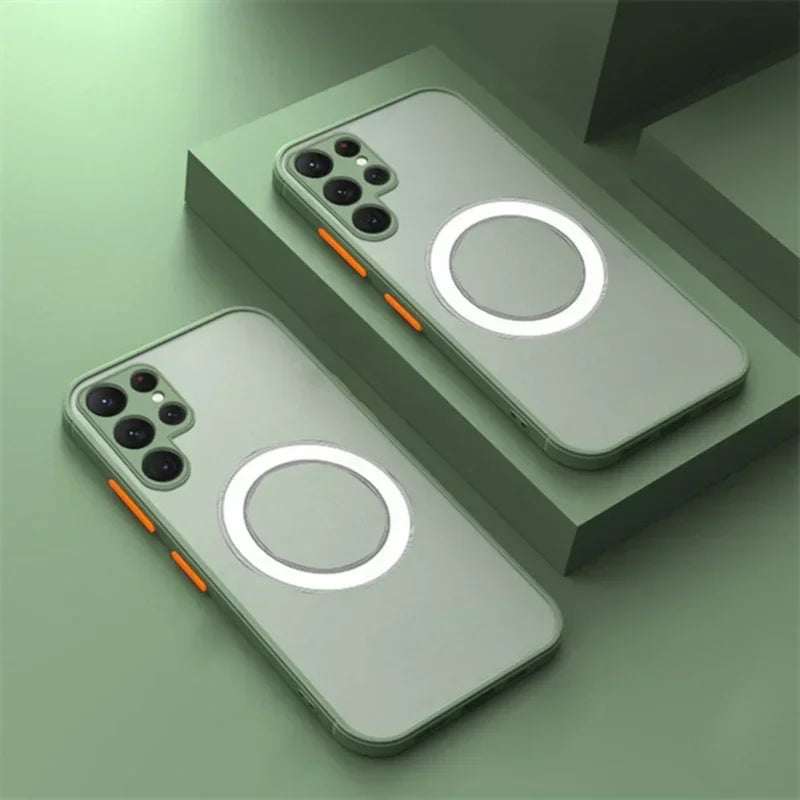 Matte Hard Case for Samsung Galaxy S21/S22/S23 with MagSafe Compatibility