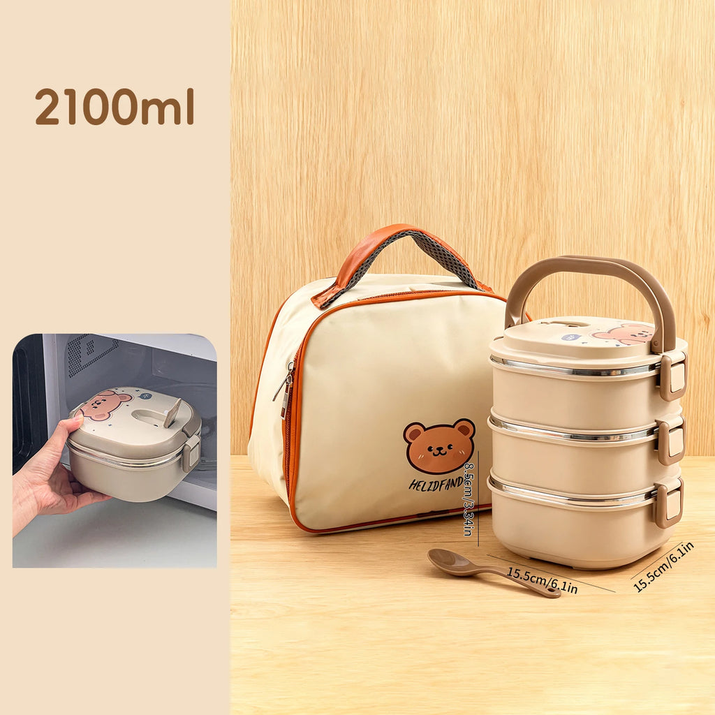 Insulated Bento Lunch Box - Microwave Safe & Leakproof