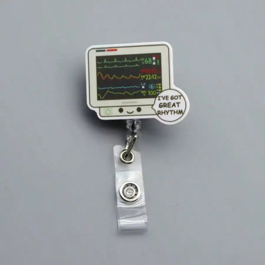 Cute Medical-Themed Retractable Badge Reel for Healthcare Professionals