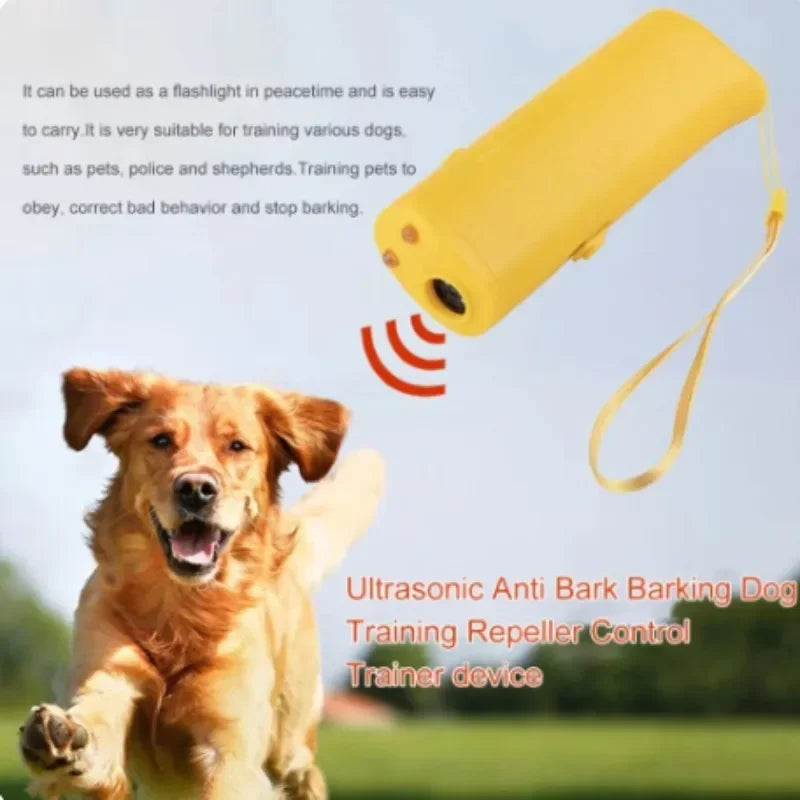3-in-1 Ultrasonic Anti-Barking Device with LED Light for Dogs