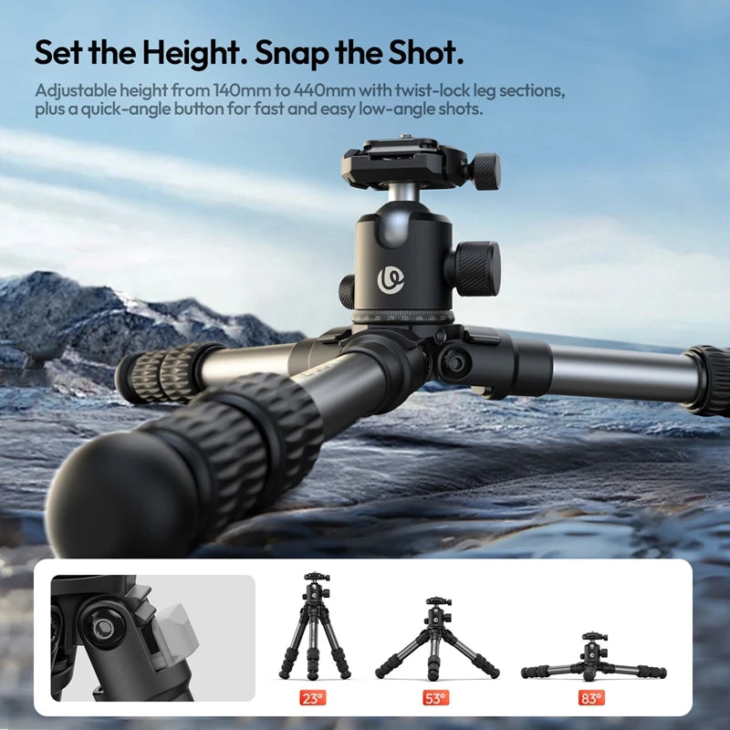 Ulanzi TT30 Mini Tripod for Smartphones & Cameras, Max Load 3kg