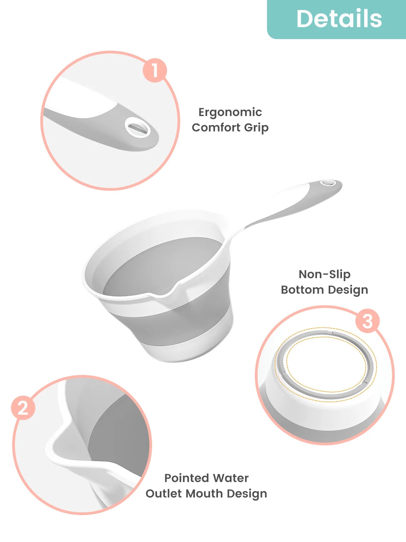 Portable Hair Washing Ladle – Effortless Bathing for All Ages