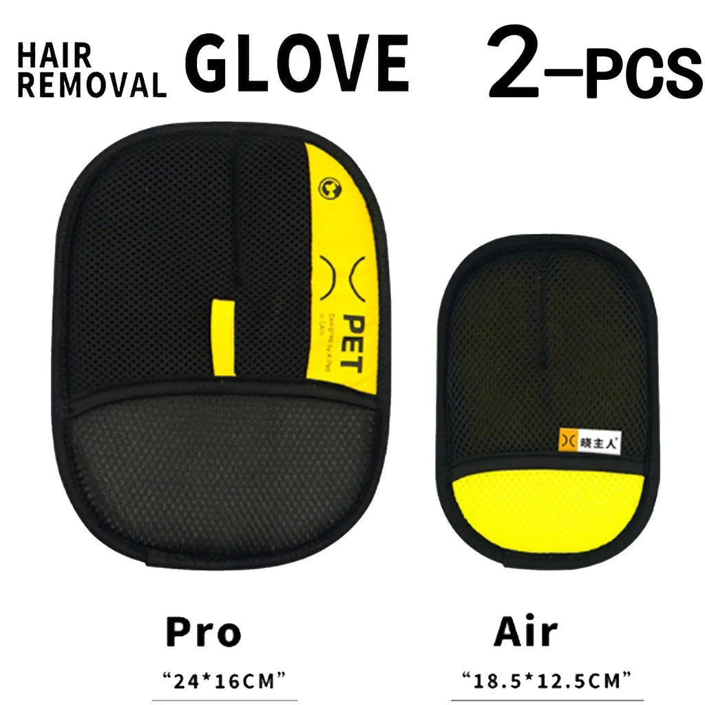 Electrostatic Pet Hair Remover Gloves for Cats & Dogs - 2-in-1 Lint Brush