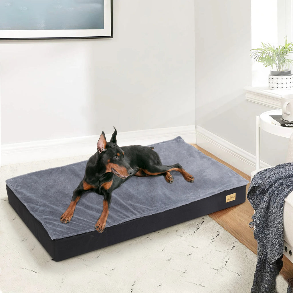 Orthopedic Waterproof Dog Bed - Removable Washable Cover, 2-in-1 Design