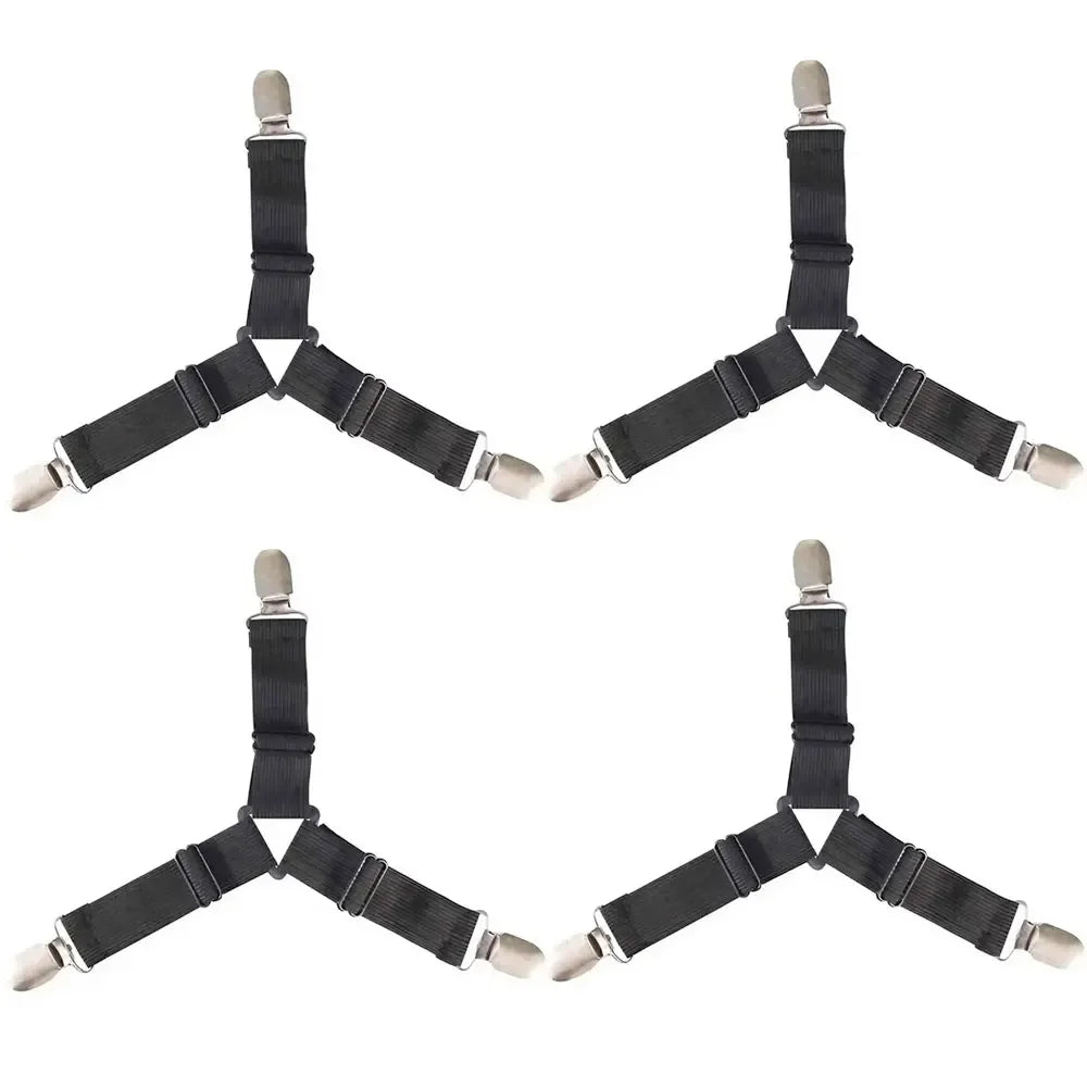 4PCS Adjustable Bed Sheet Fasteners - Secure Any Bedding Effortlessly
