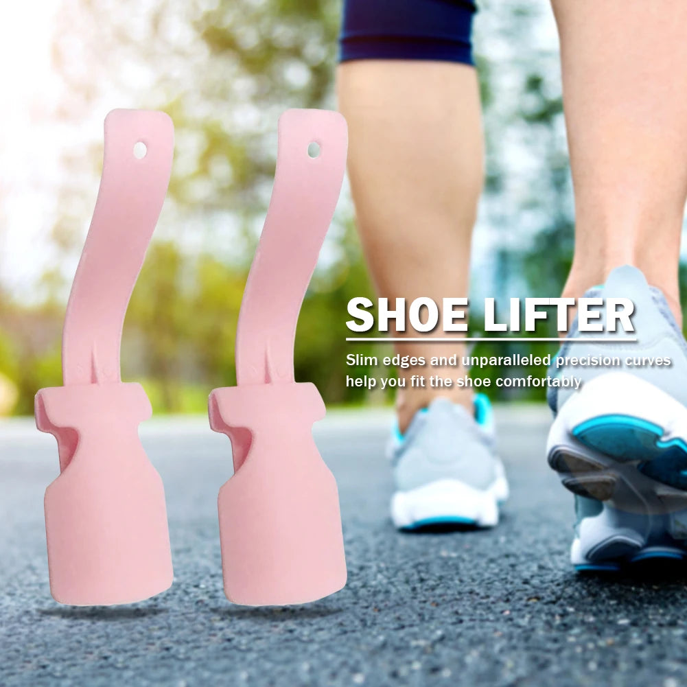 2-Pack Plastic Shoe Horns - Ergonomic Slip Aids for Seniors & Easy Use
