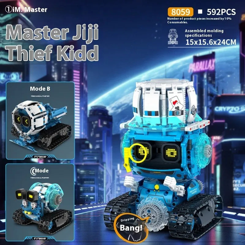 3-in-1 LED Robot Building Block Set for Kids - DIY Educational Toy