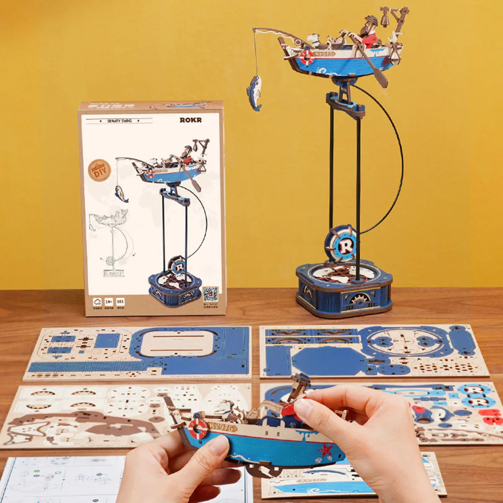Robotime Rokr 3D Ocean Fisher DIY Pendulum Puzzle Toy for Home Decor