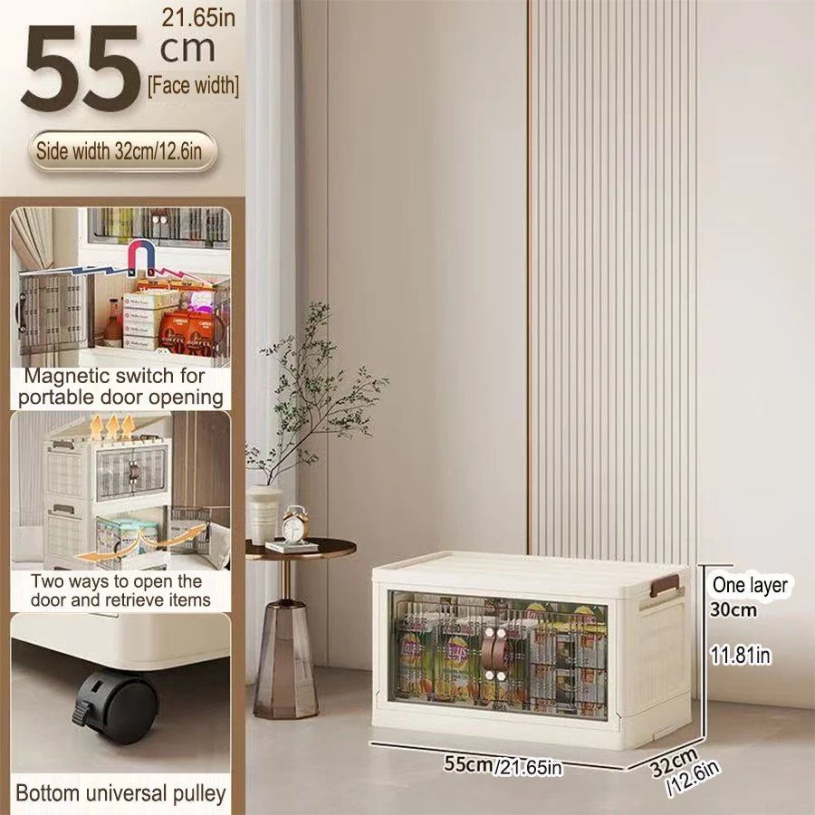 Eco-Friendly Large Capacity Folding Storage Cabinet - Space Saver