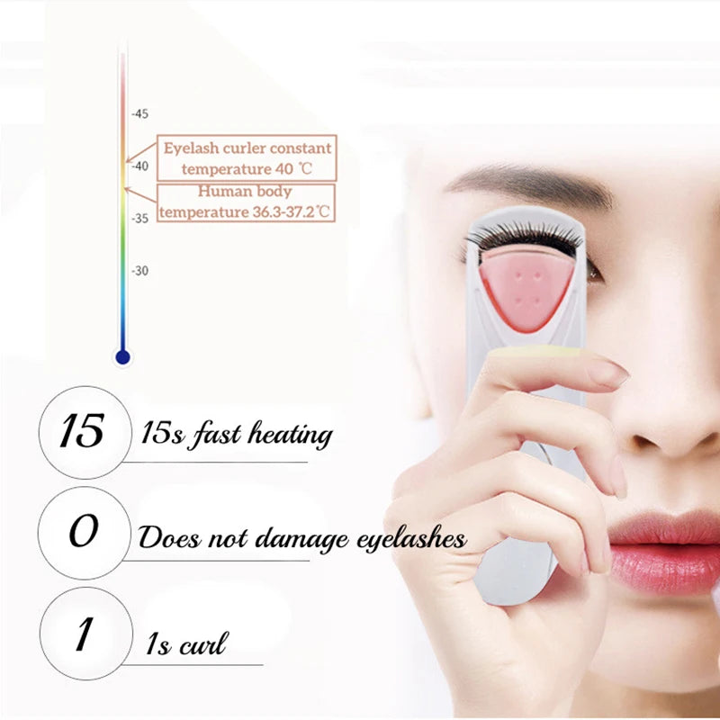 Electric Heated Eyelash Curler – Long-Lasting Lift & Curl