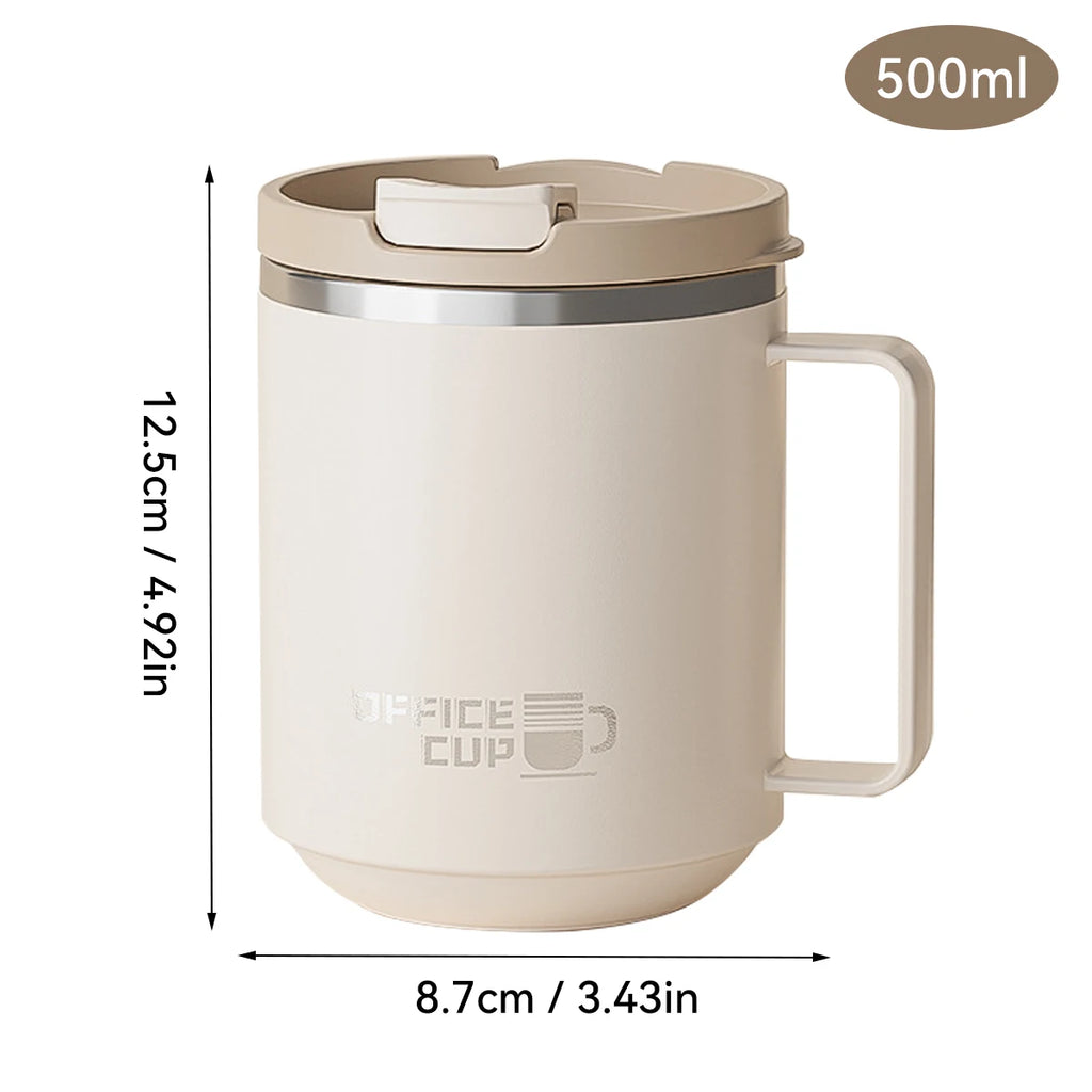 Double Wall Insulated Coffee Mug - Large Capacity with Handle