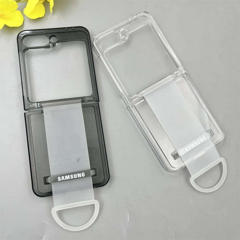 Luxury Shockproof Wrist Strap Case for Galaxy Z Flip 7/6/5