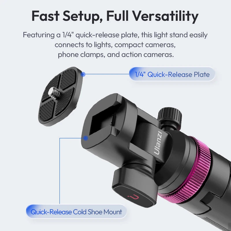 Ulanzi MT-89 Quick-Release Tripod Stand with Cold Shoe Mount