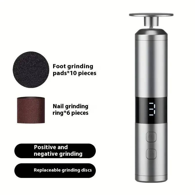 3-Speed Electric Manicure Pedicure Kit with LCD Display & 16 Heads