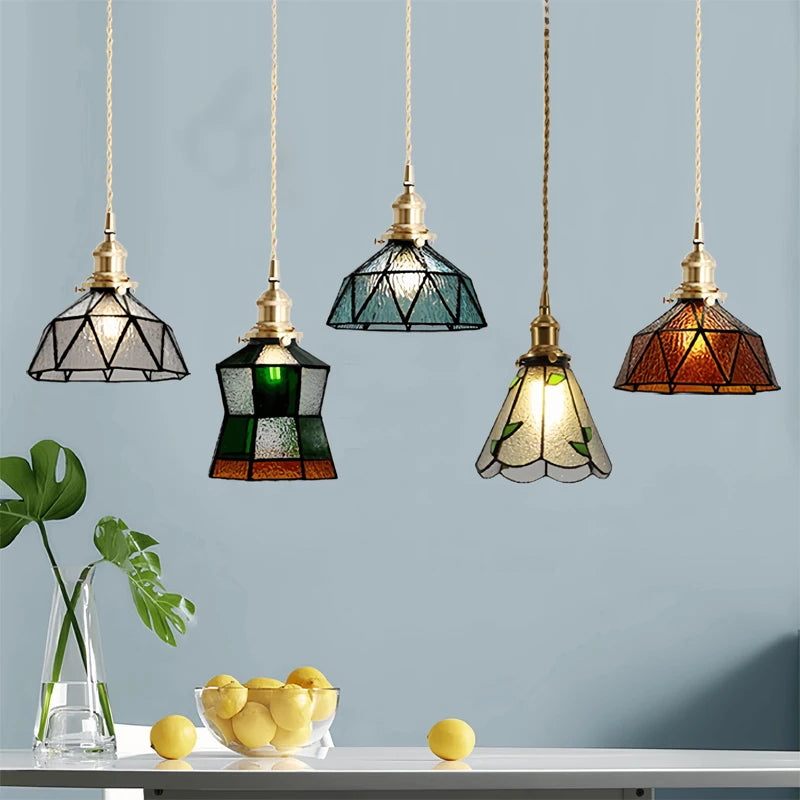 Nordic Retro Green Pendant Light for Stylish Home Decor