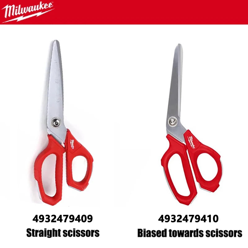 Milwaukee Jobsite Offset Scissors - Durable, Micro-Serrated, All-Metal Design
