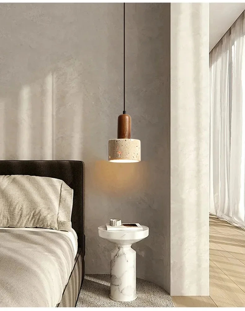 Stylish Modern Wabi Sabi Pendant Light - Unique Yellow Marble Design