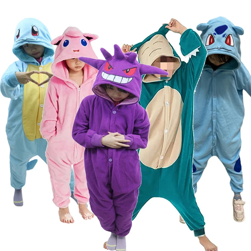 TAKARA TOMY Pokemon Kigurumi Pajamas - Jigglypuff, Pikachu & More!