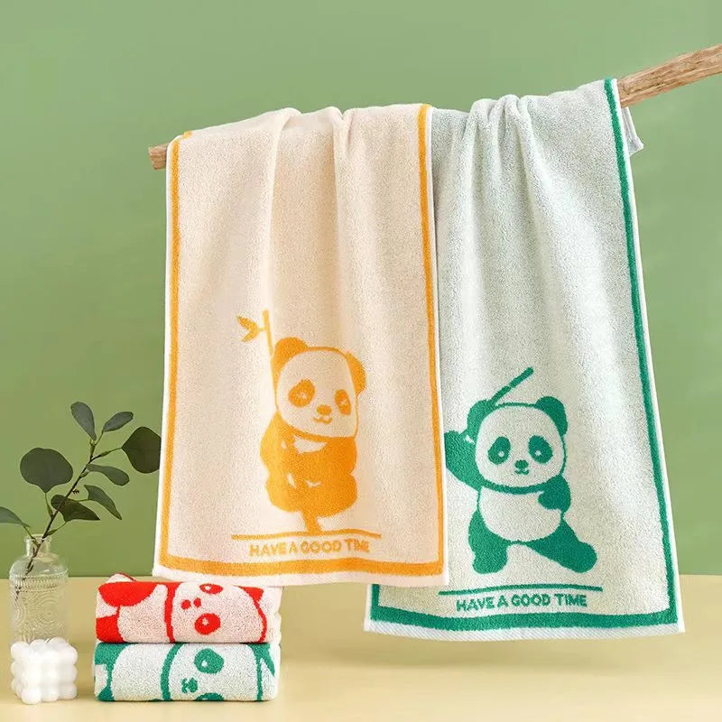 Cotton Cartoon Hand Towel - Absorbent & Quick-Dry for Kids