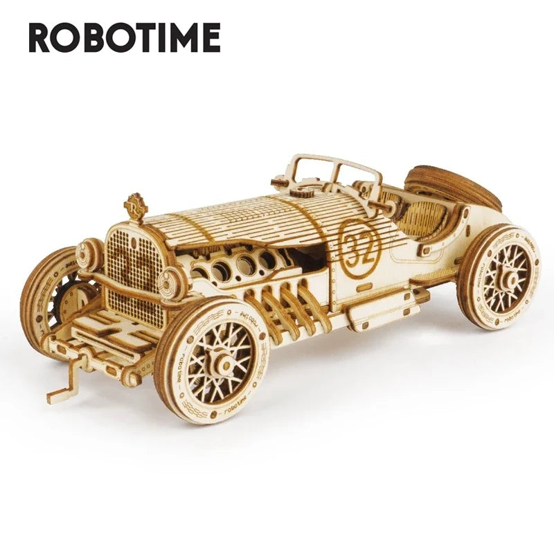 Robotime 3D Wooden Puzzle Kits - Steam Train, Jeep & Truck Models